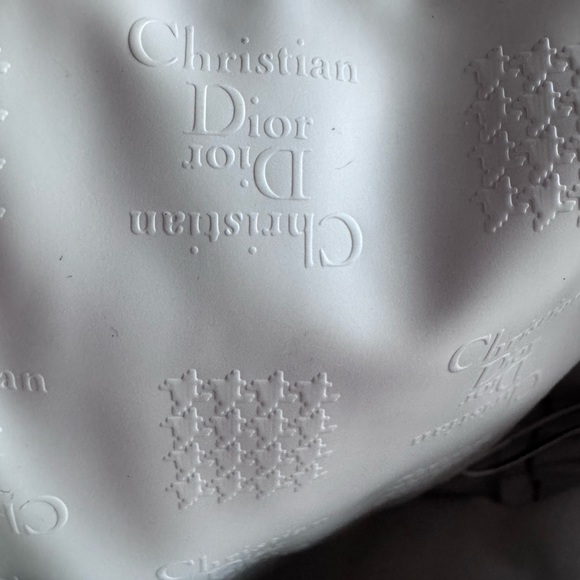 Adorable vintage Dior Black and White Striped Cosmetic Bag - Picture 5 of 7